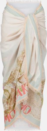 Zimmermann Pareo estampado con flecos