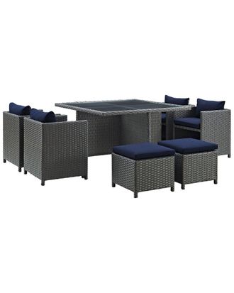 ModWay Outdoor Sojourn 9Pc Outdoor Patio Sunbrella Dining Set