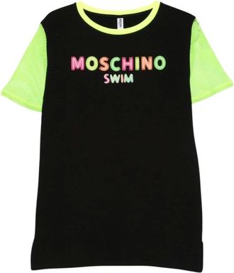 Moschino Badmode, Dames, Zwart, M, 0555 T-shirt