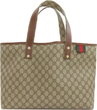 Gucci Brown Pvc Tote Bag (Pre-Owned)
