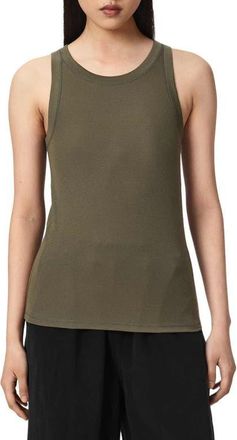 AllSaints Rina Rib Tank in Wild Green at Nordstrom, Size X-Small