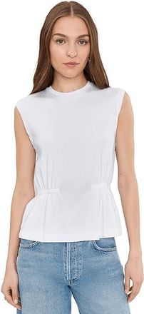 Michael Stars Rochel Pepplum Tank Top Womens Clothing White : XL (US 10-12), Cotton/Modal/Spandex