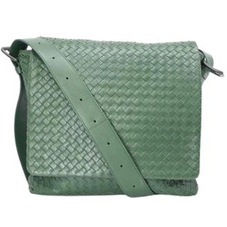 Bottega Veneta Pre-owned Cross Body Bags, unisex, Green, Size: ONE SIZE Pre-owned Intrecciato Shoulder Bag