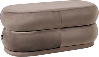 Beliani Bench ELLENDALE Velvet Dark Brown