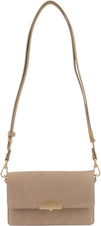 Pourchet Tassen, Dames, Beige, ONE Size, Leer, Anjou Schoudertas