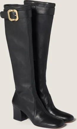 Miu Miu Nappa leather boots with buckle