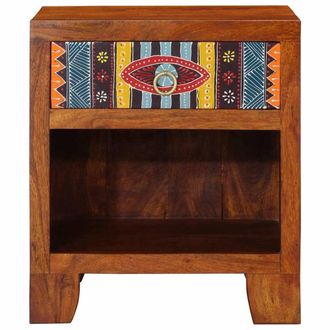 Berkfield Home Bedside Cabinet 2 pcs 40x35x45 cm Solid Wood Acacia in Brown | Size: 40 x 35 x 45 cm