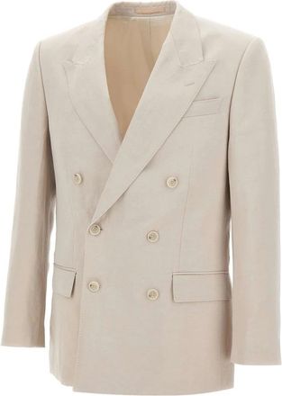HUGO BOSS Beckham Blazer - Heren - Blazers - Beige - L - Leer - Jassen
