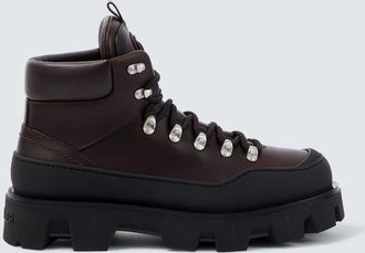 Moncler Peak Trek leather hiking boots