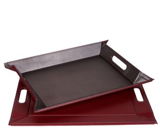 FreeForm Design Wende-Tablett & Tischset Duo 55 x 41 cm - Burgund/Anthrazit