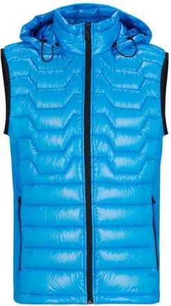 BOSS Water-repellent regular-fit gilet with signature quilting