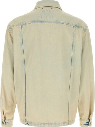 Golden Goose Mens Denim Jacket Beige Cotton