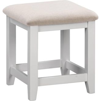 Seconique Windsor Ivory Dressing Table Stool (Fully Assembled) in Light Grey