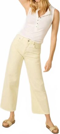 A Gold E Ren High Rise Wide Leg Jeans In Lemon Zest