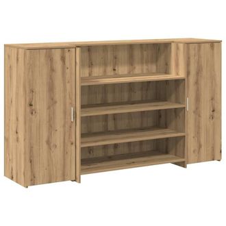 Berkfield Home Reception Desk Artisan Oak 180x50x103.5 cm Engineered Wood in Brown