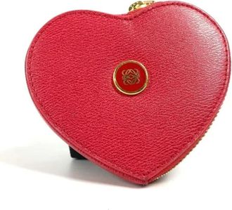 Loewe Pre-owned Wallets, female, Red, Size: ONE SIZE Pre-owned Leather Wallet
