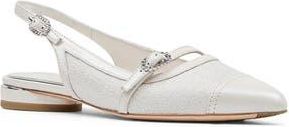 Donald J Pliner Rozamay Pointed Toe Slingback Flat in Pearl at Nordstrom Rack, Size 5.5
