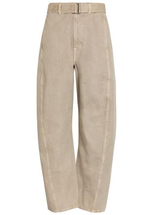 Christophe Lemaire Twisted Belted Denim Trousers - Natural - Xxs (UK4 / Xxs)