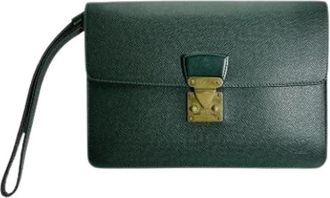 Louis Vuitton Pre-owned Vintage Clutch - unisex - Vintage Clutch - Groen - ONE Size - Leer - Vintage