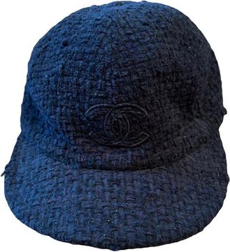 Chanel Blue Tweed Cap Size M