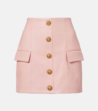 Balmain Minifalda de piel