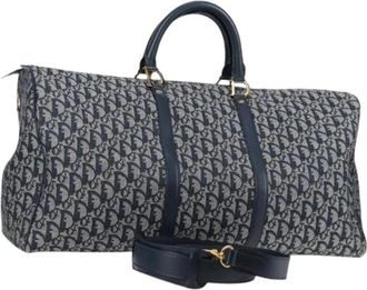 Dior Pre-owned Vintage Trotter Canvas Boston Tas - Dames - Vintage Weekendtas - Blauw - ONE Size - Vintage