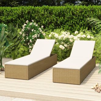 vidaXL Tumbona De Rat&aacute;n Sint&eacute;tico Marr&oacute;n Y Blanco Crema Vidaxl