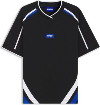 HUGO BOSS Contrast-detail T-shirt in stretch cotton