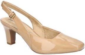 Easy Street Ritsa Slingback Pump in Nude Patent at Nordstrom Rack, Size 6.5