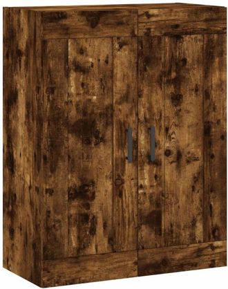 vidaXL Wall Mounted Cabinet Smoked Oak 69.5x34x90 cm Engineered Wood Vidaxl