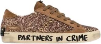 Crime London Distressed Sneaker - Dames - Schoenen - Bruin - Maat: 38 EU Su&egrave;de