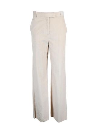 Marella Wide-Leg High-Waist Trousers With Textured Fabric