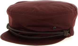 Maison Michel MA342299BM Structured Polyester Fatcap Hat - Bordeaux