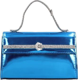 Gedebe Gedebe, Tassen, Dames, Blauw, ONE Size, Leer, Mini Sophie Mirror lederen tas