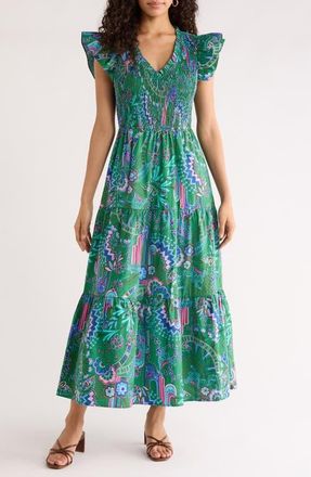 Sugarlips Vesper Sunfire Maxi Dress in Kelly-Blue-Multi at Nordstrom, Size X-Large