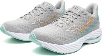 Mizuno Womens Wave Rider Twenty Eight Sneaker In Harbor Mist White