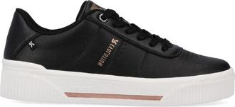 Rieker Zwarte Sneakers - Dames - Sneakers - Zwart - 37 EU - Leer - Schoenen