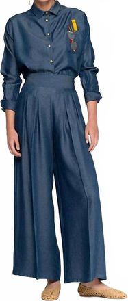 Vilagallo Marian Denim Trouser In Blue