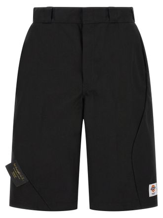 Undercover Black Polyester Bermuda Mens Shorts