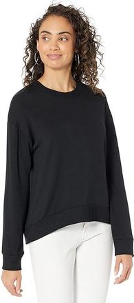 Splendid Super Soft French Terry Pullover Sweatshirt Womens Clothing Black : LG (Womens 10-12), Terry/Spandex/Modal