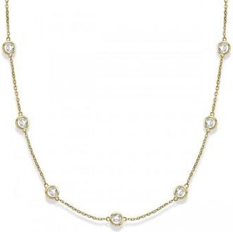 Allurez Lab Grown Diamonds By The Yard Station Necklace 14k Yellow Gold (3.00ct)