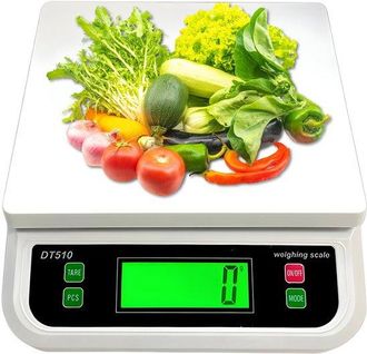 OEM Dailygoods, B&aacute;scula De Cocina De 30 Kg/1 G, B&aacute;scula Digital De Precisi&oacute;n, Pantalla Lcd, Funci&oacute;n De Tara, 6 Unidades, B&aacute;scula Digital