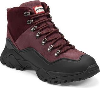 Hunter Jasper Waterproof Hiker Boot in Dark Red at Nordstrom, Size 8