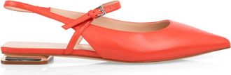 Marc Cain Slingback leren ballerinas - Dames - Ballerinas - Rood - 36 EU - Leer - Schoenen