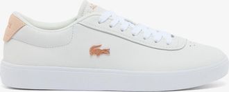 Lacoste Womens Baseshot Evo Trainers in White pink Leather - Size UK 7