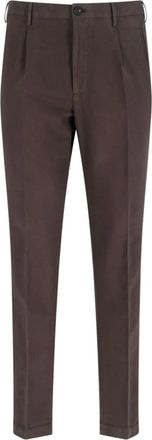 Incotex Chino con pieghe - Marrone