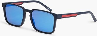 Tommy Hilfiger Mens Square Frame Sport Sunglasses - Blue