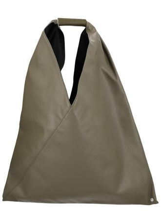 Maison Margiela Brown Folded Triangular Leather Tote Bag