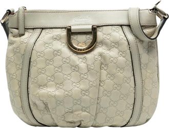 Gucci Pre-owned Shoulder Bags, female, White, Size: ONE SIZE Pre-owned Leather Shoulder Bag