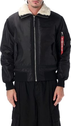 Alpha Industries B-15 III Teddy-Lined Nylon Bomber Jacket